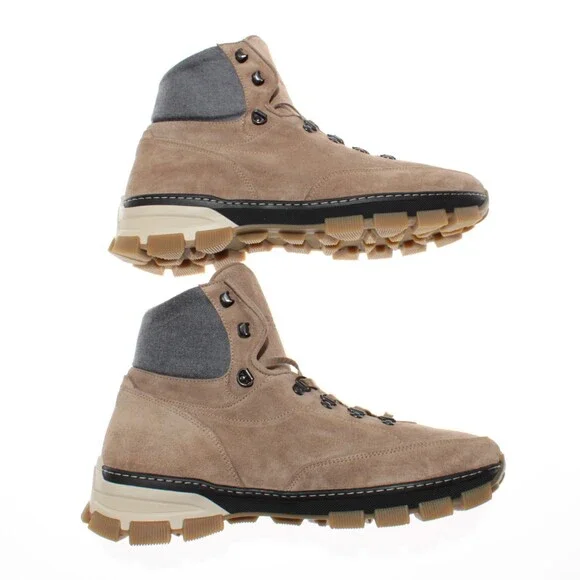 Di Bianco NWB Livigno Suede Hiking Boots Size 43.5 US 10.5 Fontanella Oslo Brown